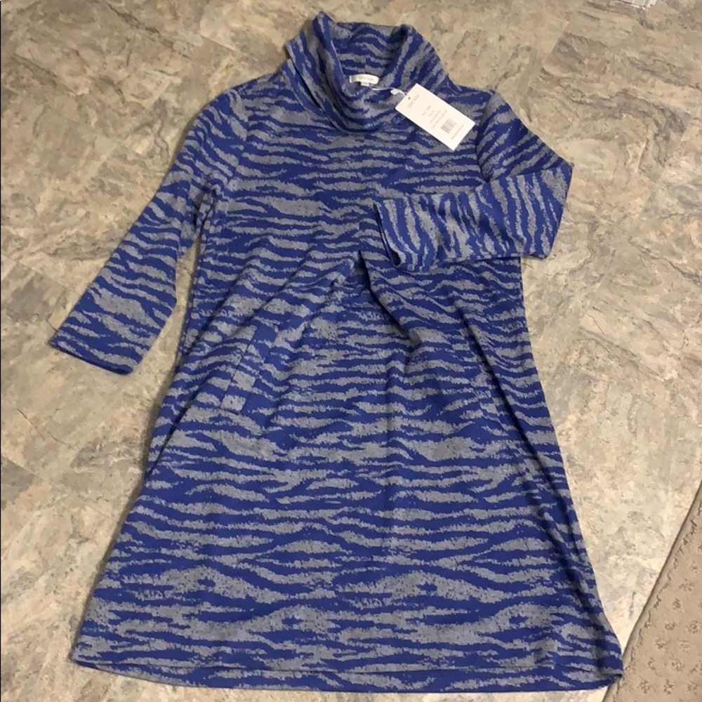 tyler boe Digital Zebra Print Dress with pockets